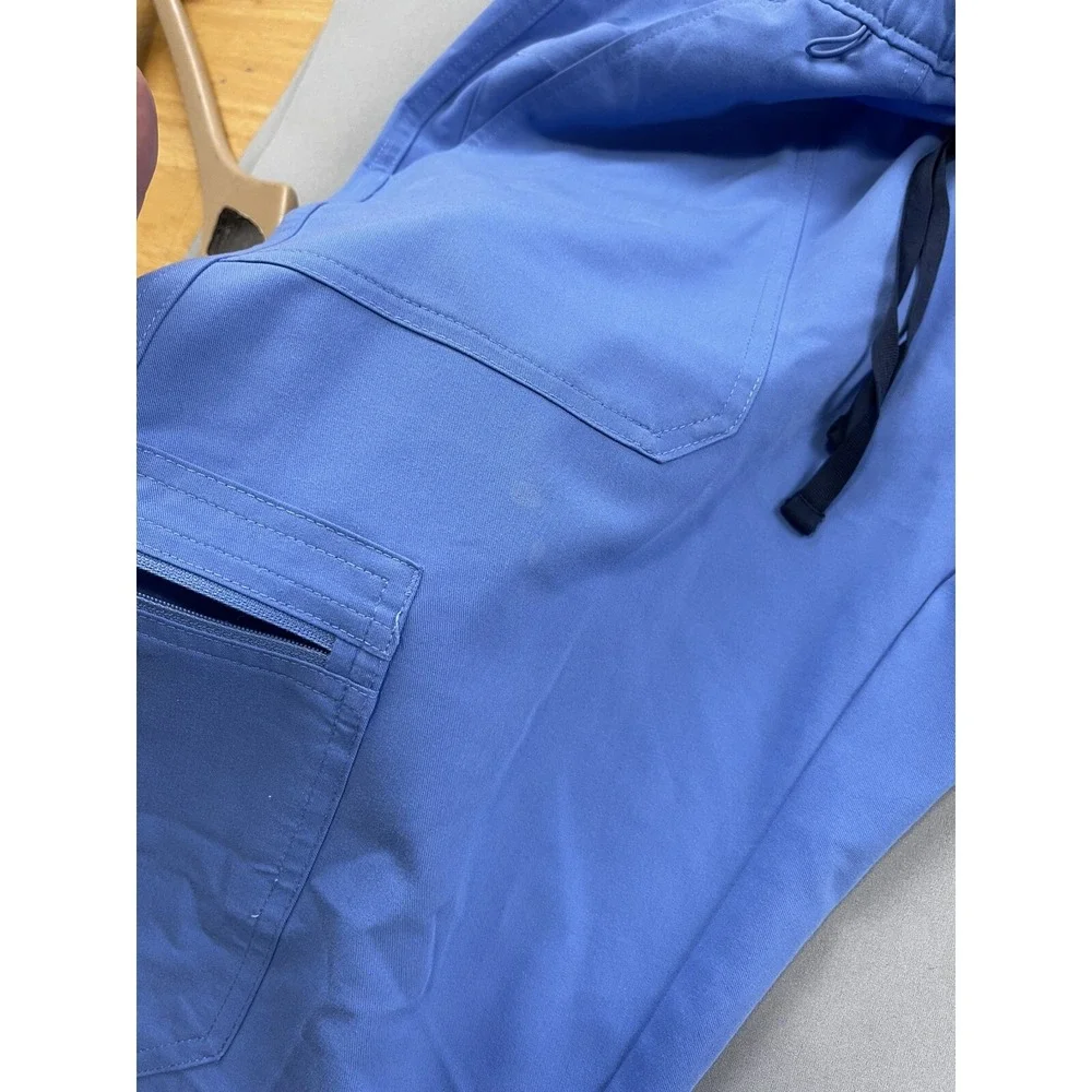 FIGS Mens Scrub Pants‎ Large Blue Cairo Cargo Basic Classic Straight 1602 Work